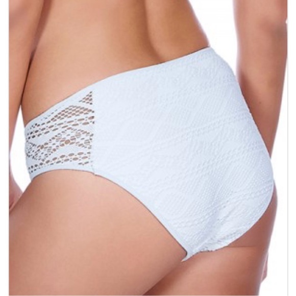 Freya WHITE Sundance Crochet Brief Bikini Swim Bottom, L Large - Picture 2 of 10